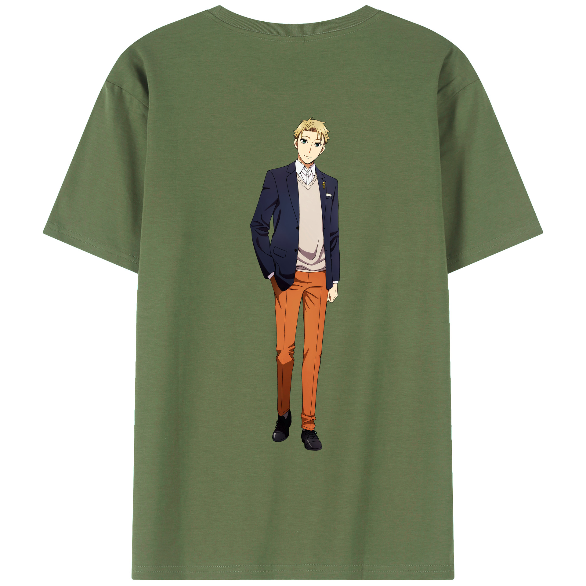 （画像用） SPY×FAMILY间谍家家酒 綿100％ メンズ半袖Tシャツ（バックプリント） 通気性